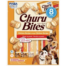 Inaba Churu Bites Dog Treat Chicken Recipe wraps Chicken Recipe - 8 ct