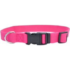 New Earth Soy Adjustable Dog Collar Fuchsia - 12-18"L x 3/4"W