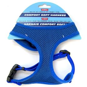 Soft Adjustable Harness - Blue - X Small - 5/8" Width (Girth Size 16"-19")