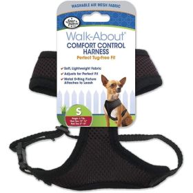 Harness - Black - Small - For Dogs 5-7 lbs (14"-16" Chest & 8"-10" Neck)