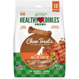 Nylabone Healthy Edibles Wholesome Dog Chews - Bacon Flavor - Regular