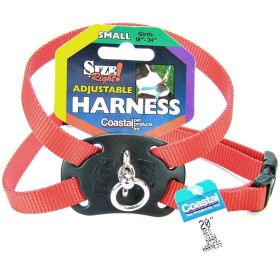 Coastal Pet Size Right Nylon Adjustable Harness - Red - Small - (18"-24")