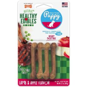 Nylabone Puppy Healthy Edibles Natural Long Lasting Lamb&Apple Treat - 4 count