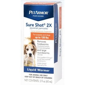 PetArmor Sure Shot 2X Liquid De-Wormer for Puppies and Dogs