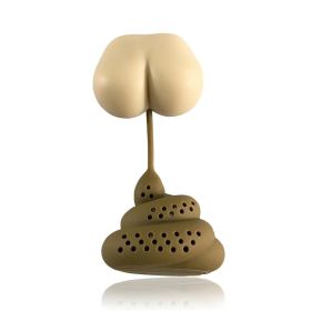 1pc Reusable Silicone Tea Infuser Creative Poop Shaped Funny