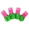 4 Pcs Dog Knitted Socks Cute Pink Green Frog Foot Covers Scratch Dirt Resistant