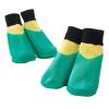4 Pcs Dog Knitted Socks Teddy Small Dog Waterproof Scratch Proof P Green Yellow