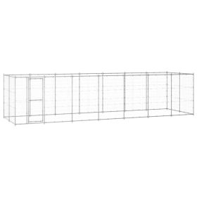 Outdoor Dog Kennel Galvanized Steel 182.3 ft¬≤
