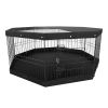 VEVOR Dog Playpen, 8 Panels Foldable Metal Dog Exercise Pen with Top Cover