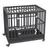 VEVOR 42 Inch Heavy Duty Dog Crate, Indestructible Dog Crate, 3-Door Heavy Duty