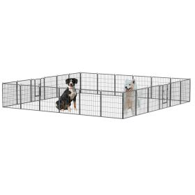Dog Pens Outdoor 32" Height Foldable 24 Panels Heavy Portable Dog Playpen