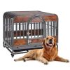 37in Heavy Duty Dog Crate, Furniture Style Dog Crate with Removable Trays