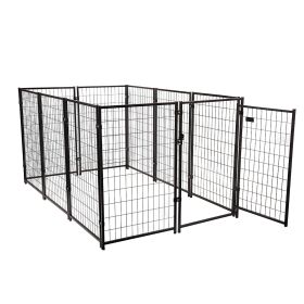 10-Panel Heavy Duty Metal Dog Kennel, Pet Playpen With Door