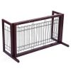 Safety Fence Wood Dog Gate with Adjustable Width 40"-71"