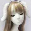 White Plush Lop Ear Rabbit Headband Fluffy Animal Dogs Ears