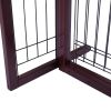 Safety Fence Wood Dog Gate with Adjustable Width 40"-71"