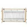 Wood Freestanding Pet Gate;  38"-71" Length Adjustable Dog Gate