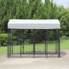 Dog Kennel with Roof Cover Heavy Duty Dog Crate for M-L