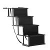 Foldable Metal Dog Steps for Large Dogs, 4-Level Non-Slip Pet Stair Ramp