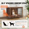 VEVOR Dog Crate Furniture, 38 inch Wooden Dog Crate with Double Doors