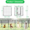 Dog Pens Outdoor 32" Height Foldable 24 Panels Heavy Portable Dog Playpen
