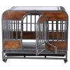 37in Heavy Duty Dog Crate, Furniture Style Dog Crate with Removable Trays