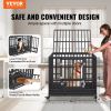 VEVOR 42 Inch Heavy Duty Dog Crate, Indestructible Dog Crate, 3-Door Heavy Duty