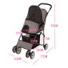 Puppy Pet Four Wheels Dog Jogger Stroller Trolley, One-Click Folding