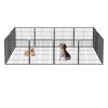 Dog Pens Outdoor 32" Height Foldable 16 Panels Heavy Duty Metal Portable