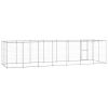 Outdoor Dog Kennel Galvanized Steel with Roof 182.3 ft¬≤