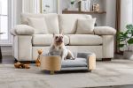 Scandinavian style Elevated Dog Bed Pet Sofa With Solid Wood legs