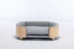 Scandinavian style Elevated Dog Bed Pet Sofa With Solid Wood legs