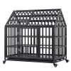 Heavy Duty Dog Cage pet Crate with Roof