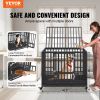 VEVOR 47 Inch Heavy Duty Dog Crate, Indestructible Dog Crate, 3-Door