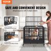 VEVOR 38 Inch Heavy Duty Dog Crate, Indestructible Dog Crate, 3-Door