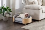 Scandinavian style Elevated Dog Bed Pet Sofa With Solid Wood legs