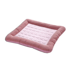 Pet Cooling Pad Bed For Dogs Puppy  Cool Mat Pet Blanket Ice Silk Material (Color: pink, size: M)