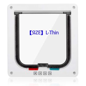 Cat Door Flap pet hole dog door two-way free access doorway installation (select: Cat Door Flap-L-thin)
