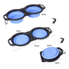 Rubber Folding Double Bowl Portable Pet Feeding Watering Bowl