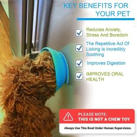 Silicone pet bowl anti-choking pet slow food bowl silicone pet slow food bowl (select: BD055-blue)