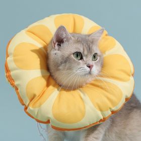 Elizabeth circle kitten licking-proof collar headgear sterilization collal (Color: Rice ball (waterproof), size: L)