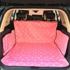 Pet Carriers Dog Car Seat Cover Trunk Mat Cover Protector Carrying For Cats Dogs (Color: pink)