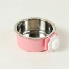Removable Hanging Food Stainless Steel Water Bowl Cage Bowl for Dogs