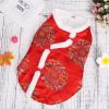 Chinese New Year Fleece Cat Clothes Coat; Pet Jacket Costumes Small Medium Dogs