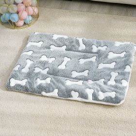 1pc Pet Bed Mat; Thickened Dog Sleeping Pad; Warm Double-sided Blanket Kennel (size: S)