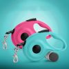 Pet Leash For Dog Retractable Dog Leash For Outdoor Walking Travel With Poop Bag