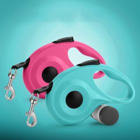 Pet Leash For Dog Retractable Dog Leash For Outdoor Walking Travel With Poop Bag (Color: Lake Blue, size: one-size)