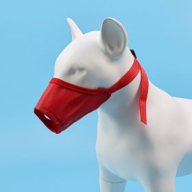 2pcs Dog Mouth Cover Adjustable Anti bite; Anti bark; Anti accidental Eating (Specifications: 1 # mouth circumference 12cm, colour: red)
