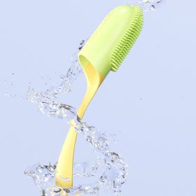 Pet Silicone Tooth Cleaning Care Finger Wrap Dog Oral Cleaning Toothbrush Tool (Color: yellow)