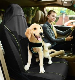 Pet Life Open Road Mess-Free Single Seated Safety Car Seat Cover Protector (Color: black)